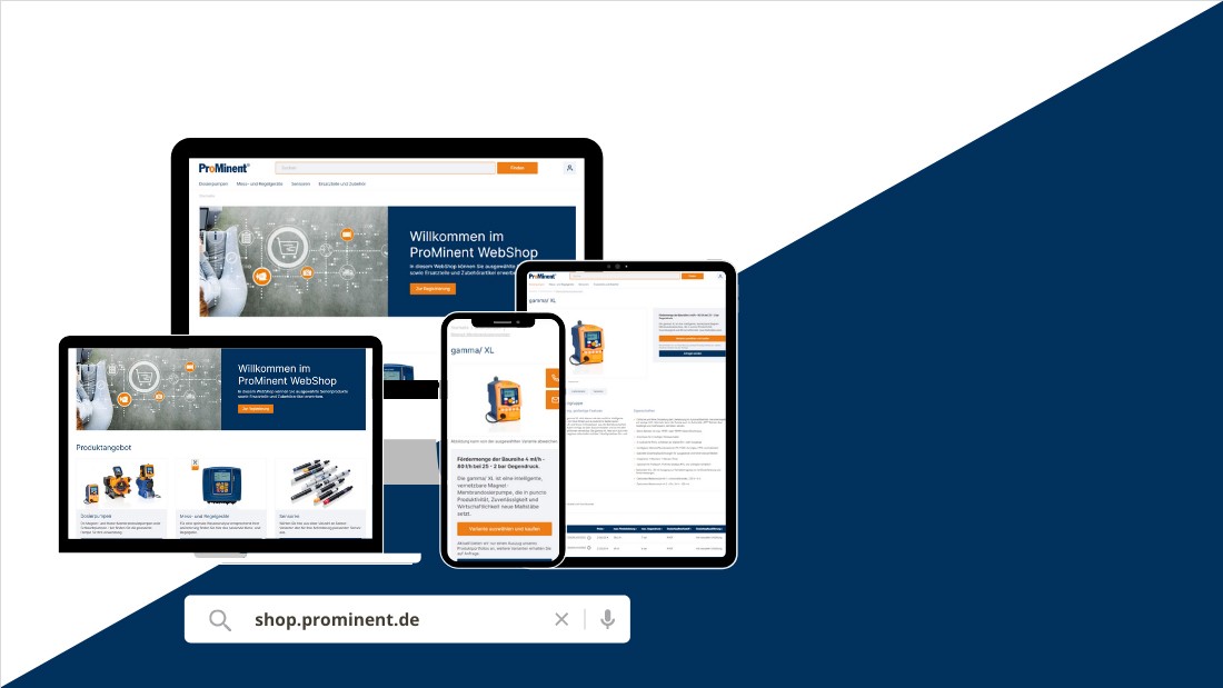 ProMinent Dosiertechnik jetzt auch online bestellbar: Neuer WebShop für den deutschen Markt